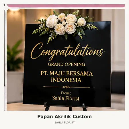 Papan Bunga Akrilik The Breeze Bsd